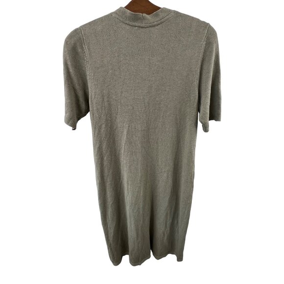 J Jill Sweater Cardigan Size Small Petite Sage Green Button Short Sleeve Light - Picture 2 of 11